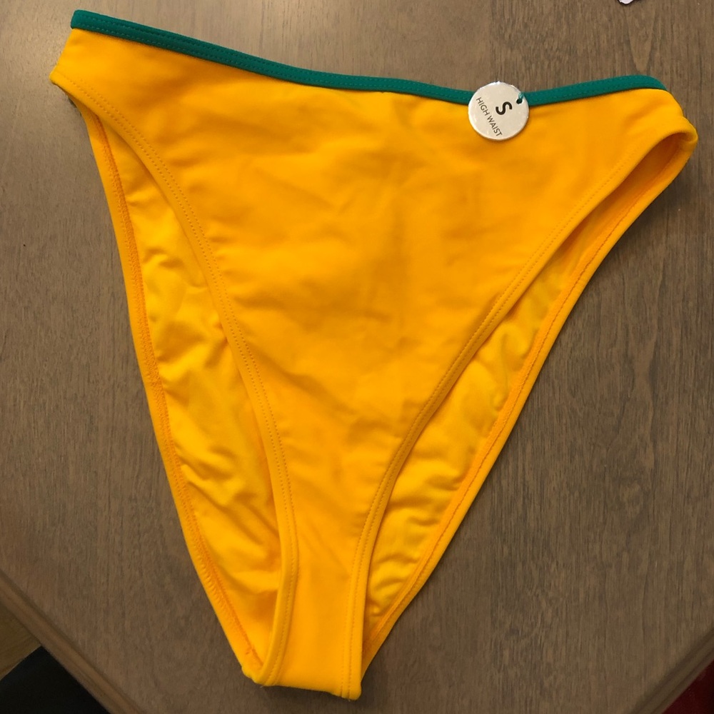 NEW FOREVER21 2 Piece Strapless Tube Top High Waisted Bikini Bathing Suit Set - Picture 3 of 6